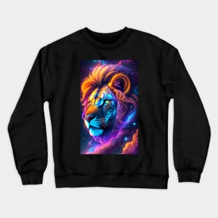 Galactic Lion Close Up Crewneck Sweatshirt